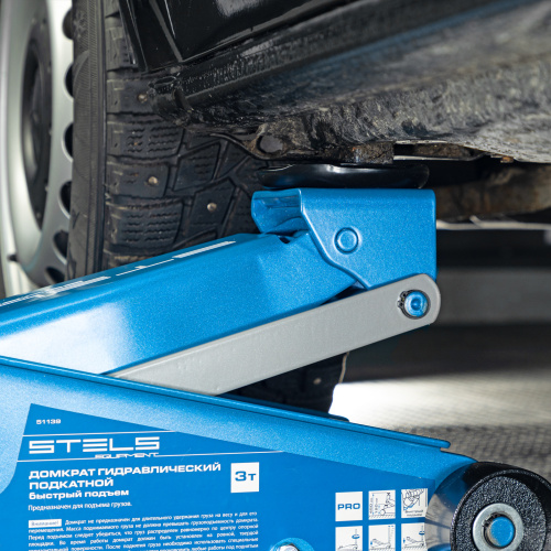 Домкрат гидравлический подкатной, 3 т, 120-450 мм, быстрый подъем, проф. Stels по ценам производителя в Челябинске с доставкой по всей России
