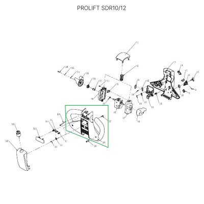 Корпус ручки для самоходных штабелеров SDR/SDK и самоходной тележки SD20 по ценам производителя в Челябинске с доставкой по всей России