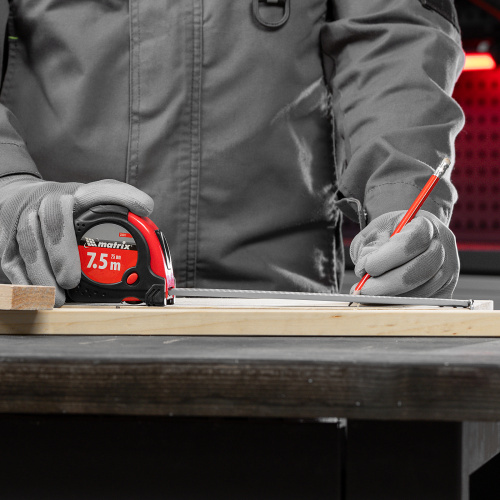 Рулетка Status Magnet fixation,7,5 м х 25 мм,обрезиненный корпус,зацеп с магнитом Matrix по ценам производителя в Челябинске с доставкой по всей России