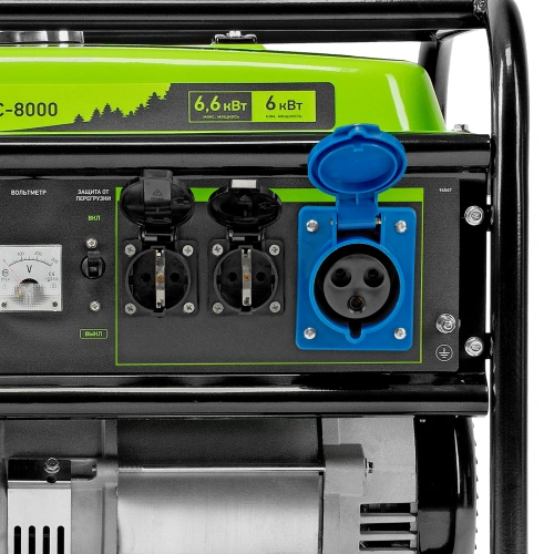 Генератор бензиновый БС-8000, 6,6 кВт, 230В, четырехтактный, 25 л, ручной стартер Сибртех по ценам производителя в Челябинске с доставкой по всей России