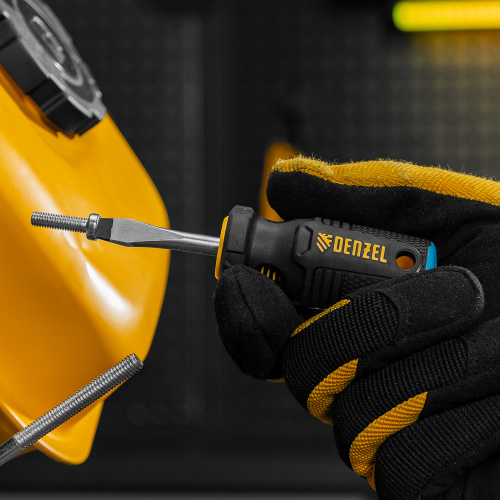 Отвертка SL6x38 мм, CrV, трехкомпонентная рукоятка Denzel по ценам производителя в Челябинске с доставкой по всей России