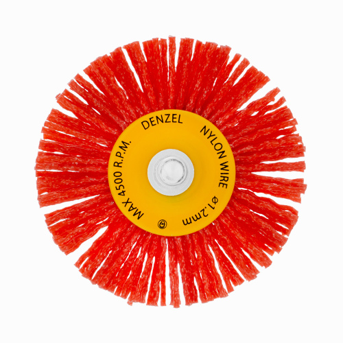 Щетка для дрели, 65 мм, Плоская, со шпилькой, нейлоновая щетина Denzel по ценам производителя в Челябинске с доставкой по всей России