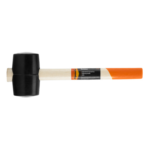 Киянка резиновая, 340 г, черная резина, деревянная рукоятка Sparta по ценам производителя в Челябинске с доставкой по всей России