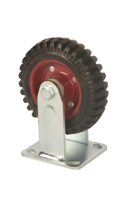 Колесо большегрузное неповоротное PF 160 150 мм резина с протектором (F) по ценам производителя в Челябинске с доставкой по всей России