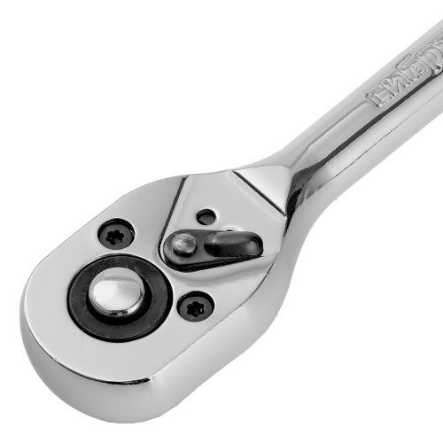 Ключ-трещотка 1/4", 45 зубьев, цельнометаллический, с быстрым сбросом, CrV, хром Сибртех по ценам производителя в Челябинске с доставкой по всей России