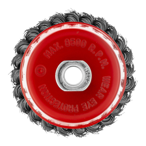 Щетка для УШМ, 100 мм, М14, "чашка", двухрядная, крученая проволока 0.5 мм Matrix по ценам производителя в Челябинске с доставкой по всей России