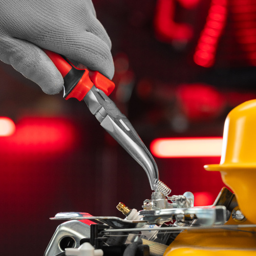 Длинногубцы изогнутые Nickel, 180 мм, никелированные, двухкомпонентные рукоятки Matrix по ценам производителя в Челябинске с доставкой по всей России