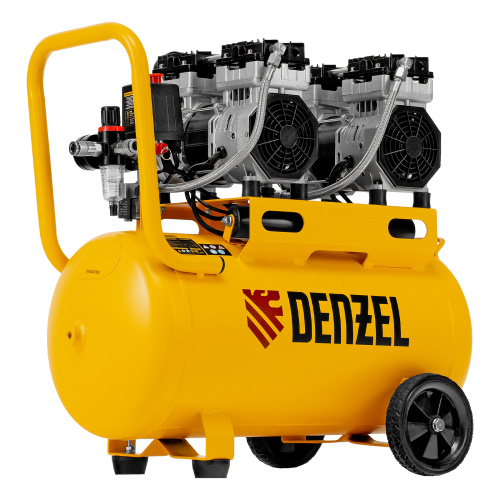 Компрессор безмасляный, малошумный DLS 1500/50, 1500 ВТ, 2x750, 50 л, 260 л/мин Denzel по ценам производителя в Челябинске с доставкой по всей России
