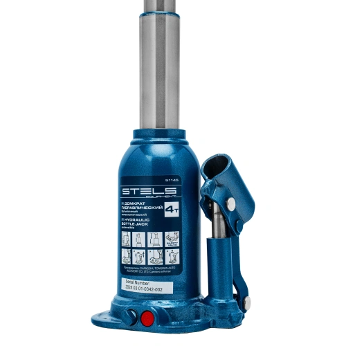 Домкрат гидравлический бутылочный телескопический, 4 т, подъем 170-420 мм Stels по ценам производителя в Челябинске с доставкой по всей России