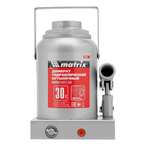 Домкрат гидравлический бутылочный, 30 т, высота подъема 260-415 мм Matrix купить в Москве с доставкой по всей России | ProtosMarket.ru
