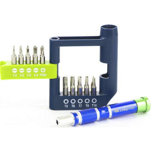 Отвертка для точных работ с набором бит, 21 шт, CrV Сибртех по ценам производителя в Челябинске с доставкой по всей России