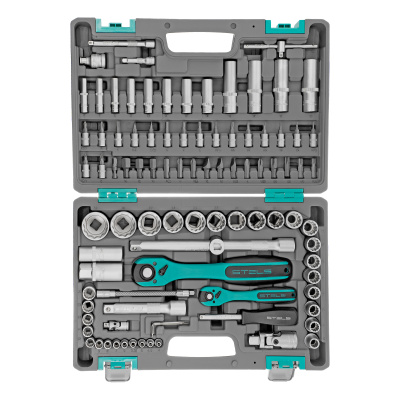 Набор инструментов 1/2", 1/4", CrV, 12 гранные головки, пластиковый кейс, 94 предмета Stels по ценам производителя в Челябинске с доставкой по всей России