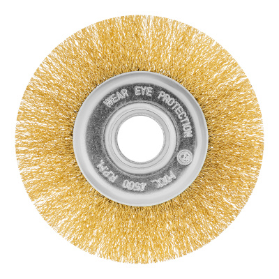 Щетка для УШМ, 125 мм, посадка 22.2 мм, плоская, латунированная витая проволока Matrix по ценам производителя в Челябинске с доставкой по всей России