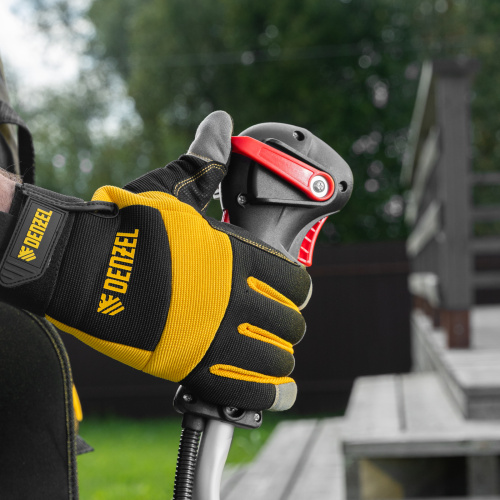 Триммер бензиновый DT-43E, 43 см3, неразъемная штанга, электростартер, состоит из 2 частей Denzel купить в Москве с доставкой по всей России | ProtosMarket.ru