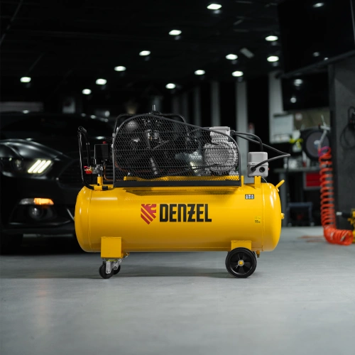 Компрессор воздушный BCW3000-T/100, ременный привод, 3.0 кВт, 100 литров, 520 л/мин Denzel по ценам производителя в Челябинске с доставкой по всей России