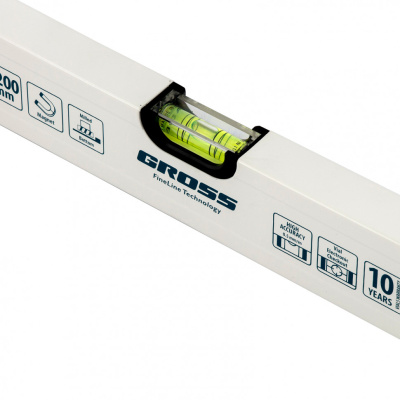 Уровень алюминиевый, 1200 мм, фрезерованный, 3 глазка, магнитный Gross по ценам производителя в Челябинске с доставкой по всей России