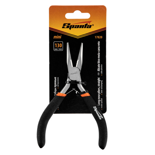 Длинногубцы прямые Mini, 130 мм, никелированные, авторазжим Sparta по ценам производителя в Челябинске с доставкой по всей России
