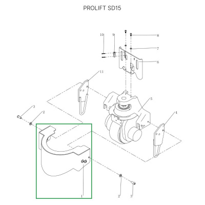 Кожух моторного отсека для тележек SD15 по ценам производителя в Челябинске с доставкой по всей России