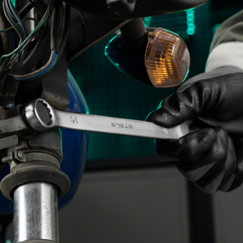 Ключ комбинированный, 16 мм, CrV, матовый хром Stels по ценам производителя в Челябинске с доставкой по всей России