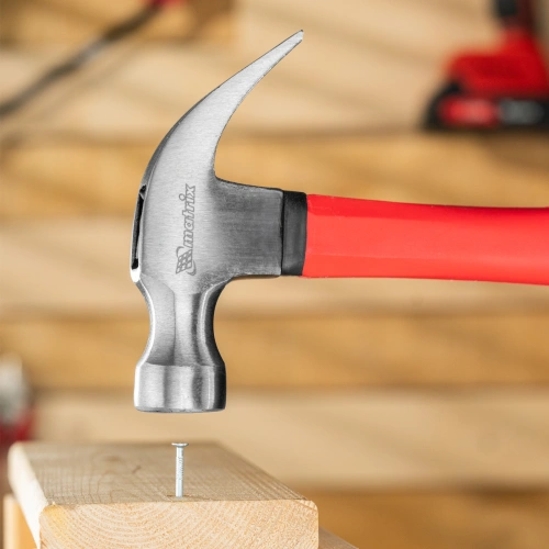 Молоток-гвоздодер optimal, 450 г, фибергласовая обрезиненная рукоятка Matrix по ценам производителя в Челябинске с доставкой по всей России