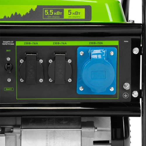 Генератор бензиновый БС-6500, 5.5 кВт, 230В, четырехтактный, 25 л, ручной стартер Сибртех по ценам производителя в Челябинске с доставкой по всей России