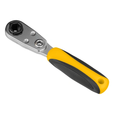 Ключ-трещотка для бит 1/4", 52 зуба, CrMo, адаптер для торцевых головок Denzel по ценам производителя в Челябинске с доставкой по всей России