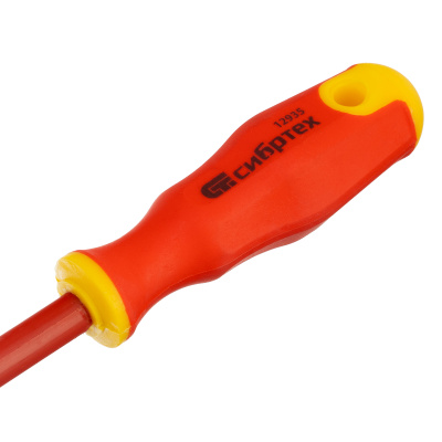 Отвертка диэлектрическая SL6.5 х 150 мм, CrV, до 1000 В, двухкомпонентная рукоятка Сибртех по ценам производителя в Челябинске с доставкой по всей России