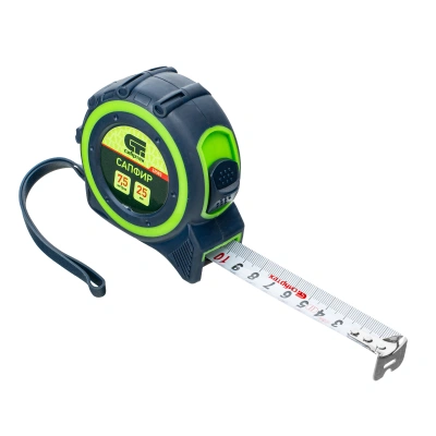 Рулетка Сапфир,двухкомпонентный корпус,7,5 м х 25 мм Сибртех по ценам производителя в Челябинске с доставкой по всей России