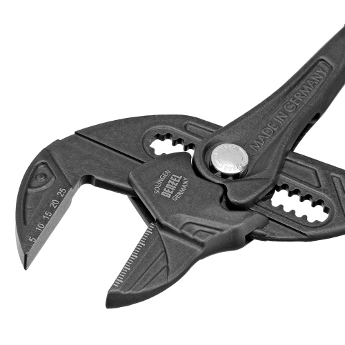 Клещи переставные, кнопочный механизм, обливные рукоятки, сантехнические, 250 мм Denzel по ценам производителя в Челябинске с доставкой по всей России