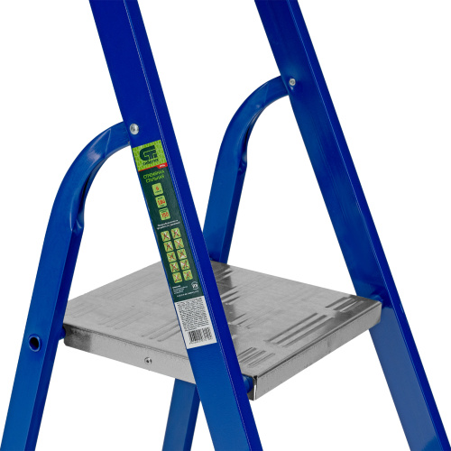 Стремянка, 6 ступеней, стальной профиль, алюминиевые ступени Сибртех по ценам производителя в Челябинске с доставкой по всей России