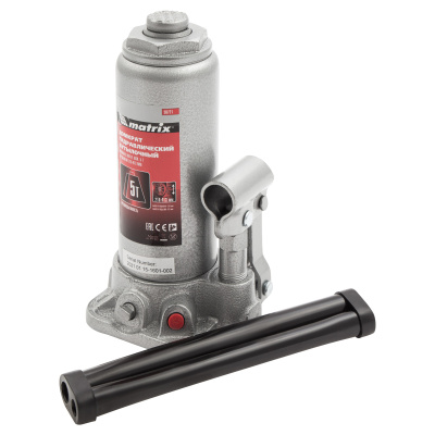 Домкрат гидравлический бутылочный, 5 т, высота подъема 216-413 мм Matrix купить в Москве с доставкой по всей России | ProtosMarket.ru