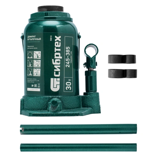 Домкрат гидравлический бутылочный, 30 т, 245-385 мм Сибртех по ценам производителя в Челябинске с доставкой по всей России