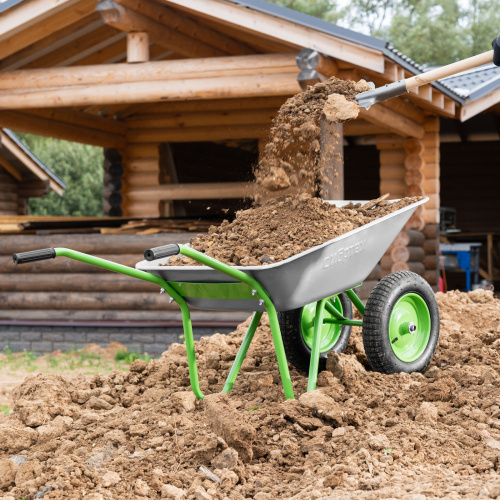 Тачка садовая, 2-х колесная, грузоподъемность 120 кг, объем 65 л Сибртех по ценам производителя в Челябинске с доставкой по всей России