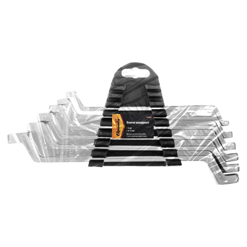 Набор ключей накидных, 6-17 мм, 6 шт, хромированные Sparta по ценам производителя в Челябинске с доставкой по всей России