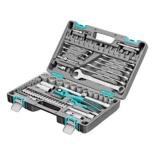 Набор инструментов 1/2", 1/4", CrV, 12 гранные головки, пластиковый кейс, 82 предмета Stels по ценам производителя в Челябинске с доставкой по всей России