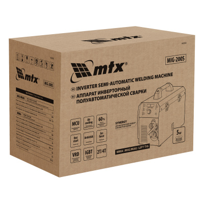 Аппарат инвертор. полуавтомат. cварки MIG-200S, 200A, ПВ 60%, катушка 5 кг MTX купить в Москве с доставкой по всей России | ProtosMarket.ru