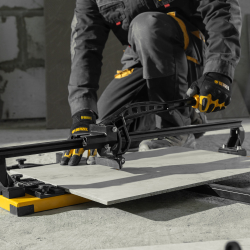 Плиткорез рельсовый 600х16мм, каретка на подш., стальная станина, усил. рукоятка-пенал Denzel по ценам производителя в Челябинске с доставкой по всей России