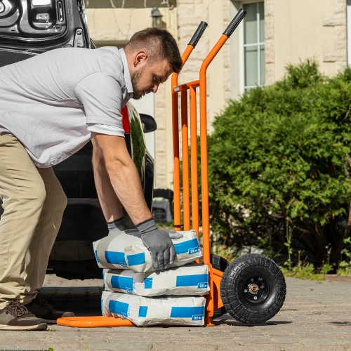 Тележка ручная 2-х колесная, усиленная, г/п 250кг, откидная платформа 530х400мм Сибртех по ценам производителя в Челябинске с доставкой по всей России