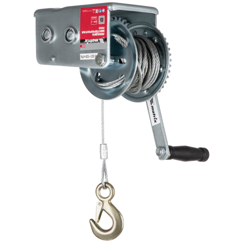 Лебедка шестеренчатая, тяга 0.8 т, тросовая Matrix по ценам производителя в Челябинске с доставкой по всей России