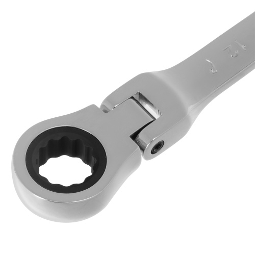 Ключ комбинированный трещоточный, 12 мм, CrV, шарнирный, зеркальный хром Matrix Professional по ценам производителя в Челябинске с доставкой по всей России