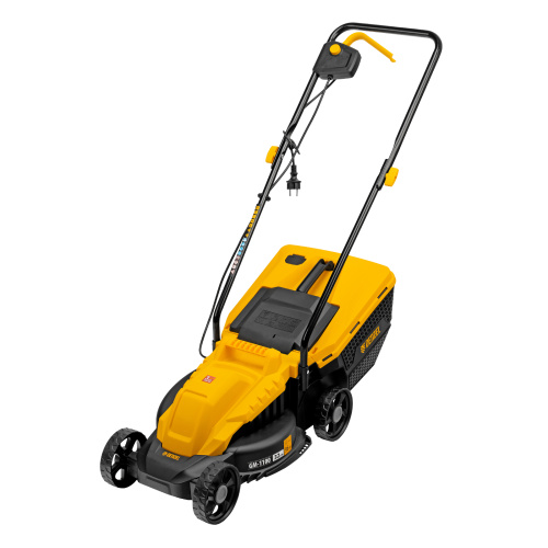 Газонокосилка электрическая GM-1100, 1100 Вт, шир. 32 см, 3 уров., травосб. 30 л Denzel по ценам производителя в Челябинске с доставкой по всей России