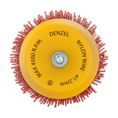 Щетка для дрели, 75 мм, Чашка, со шпилькой, нейлоновая щетина Denzel по ценам производителя в Челябинске с доставкой по всей России