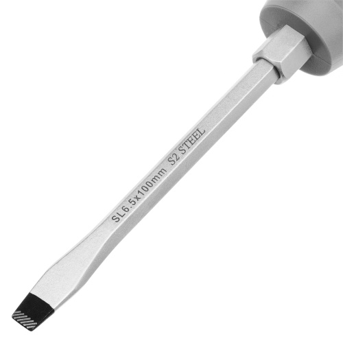 Отвертка SL6.5 x 100 мм, S2, трехкомпонентная рукоятка Gross по ценам производителя в Челябинске с доставкой по всей России