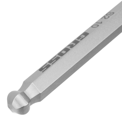 Набор ключей имбусовых HEX, 1.5-10 мм, S2, 9 шт, удлиненные с шаром, сатинированные Gross по ценам производителя в Челябинске с доставкой по всей России