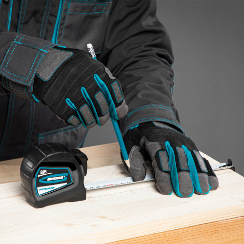 Рулетка "Doppelhaken",8 м x 25 мм,двухсторонний зацеп,Нейлон,двусторонняя шкала,автоматическая фиксация Gross по ценам производителя в Челябинске с доставкой по всей России