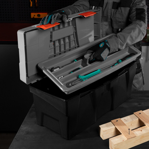 Ящик для инструмента 23", 590х300х300 мм, пластик Россия// Stels по ценам производителя в Челябинске с доставкой по всей России