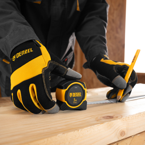 Рулетка 5м х 19мм, двухкомп. корпус, магнитный обрезиненный зацеп Denzel по ценам производителя в Челябинске с доставкой по всей России