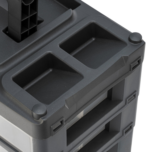 Органайзер для хранения с выдвижными лотками 310х150х260мм, 4 секции, пластик Stels по ценам производителя в Челябинске с доставкой по всей России