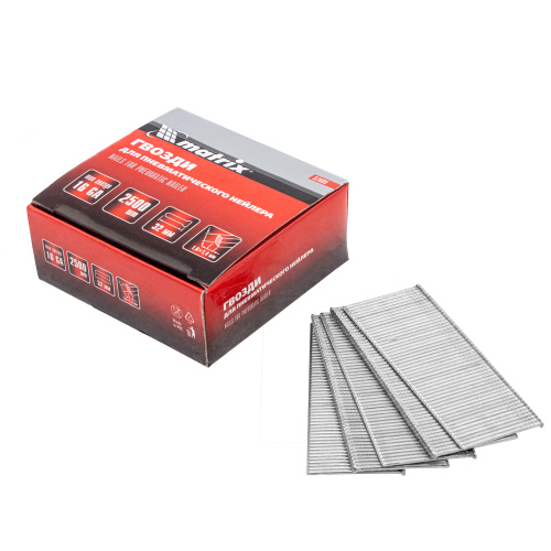 Гвозди для пневматического нейлера 16GA, сечение 1.6 х 1.4, длина 32 мм, 2500 шт Matrix по ценам производителя в Челябинске с доставкой по всей России