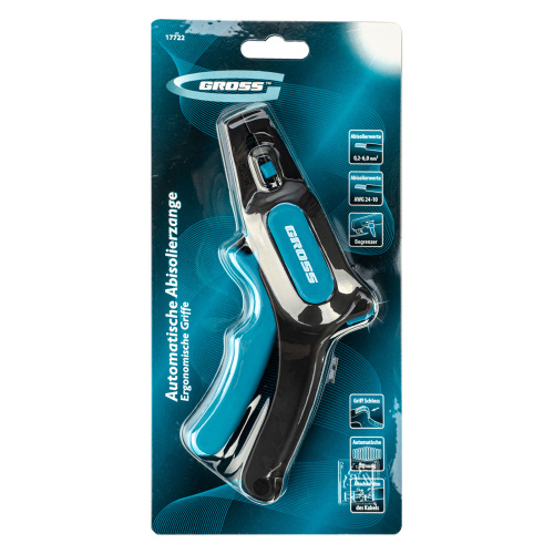 Щипцы для зачистки электропроводов 0.2-6 мм2 (10-24 AWG) лезвие: нержавеющая сталь Gross по ценам производителя в Челябинске с доставкой по всей России